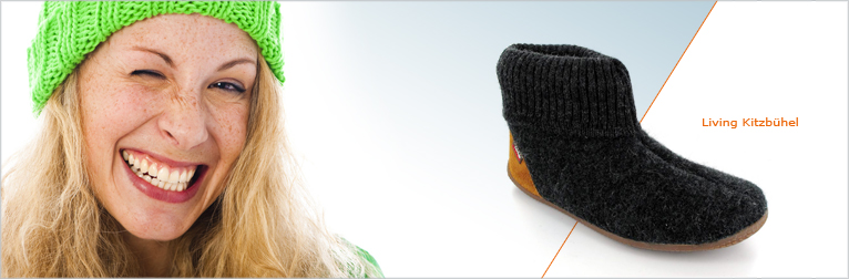 H�ttenschuhe von GIESSWEIN, HAFLINGER und anderen Hausschuhmarken.