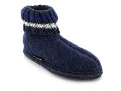  HAFLINGER  Kinder-H�ttenschuhe Paul in der Farbe jeans in Kindergr��en 23 -35.   M�dchen und Jungen lieben Paul gleicherma�en , denn er ist leicht anzuziehen, macht warme F��e und ist nicht rutschig....