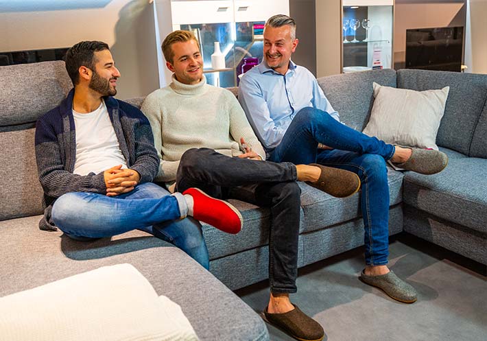 Hausschuhe aus Filz f�r Herren