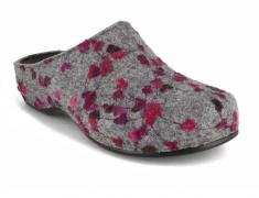 Berkemann BERKOFLEX Damen Filz Pantoffel Donata, hellgrau