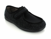 Varomed vital Damen Herren Klettslipper Ricardo, schwarz
