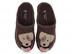 HAFLINGER Flair Rudi Pantoffeln, braunmeliert