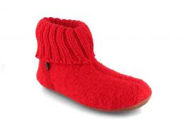 HAFLINGER Everest Karlo Kinder H�ttenschuhe, rubin