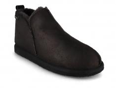SHEPHERD Annie Damen Lammfellhausschuhe, matt black