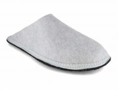 Tuffeln �Pfilz� Pantoffeln aus Pflanzenfasern, silbergrau