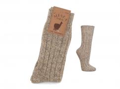 WoolFit� extra warme Alpaka Wollsocken aus 100% nat�rlicher Wolle, beigemeliert