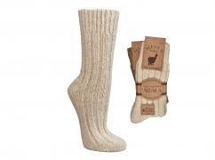 WoolFit� extra warme Alpaka Wollsocken aus 100% nat�rlicher Wolle, creme