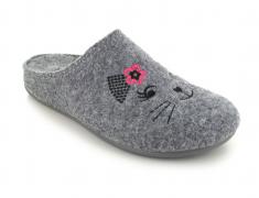 Thies Fieltro Pantoffel Katze, gris