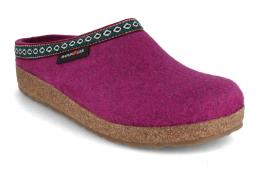 HAFLINGER Damen Filz Pantoffel Grizzly Franzl, maulbeere
