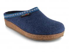 HAFLINGER Grizzly Franzl Filz Pantoffeln, jeans