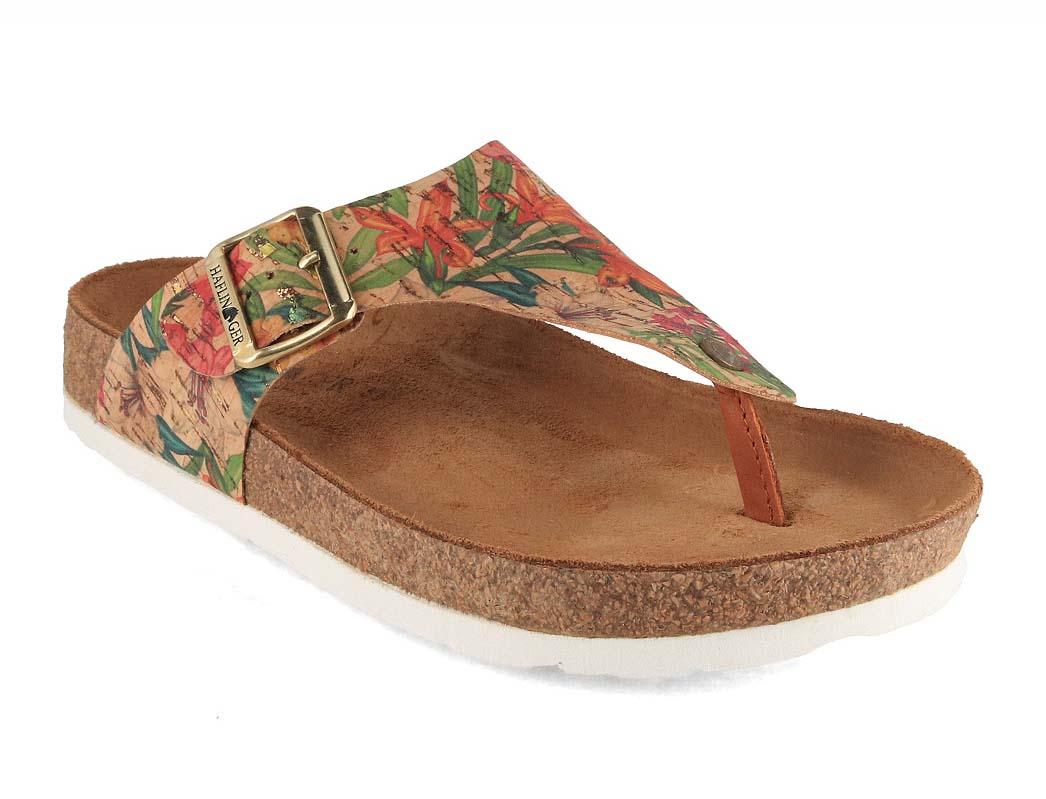 HAFLINGER Bio Conny Damen Pantoletten, cork multi