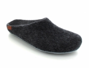 Magicfelt Filzpantoffel mit Ledersohle, anthra