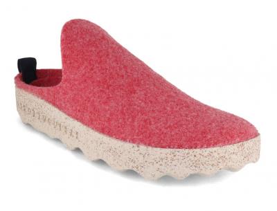 ASPORTUGUESAS Come Damen Filz Clog, red