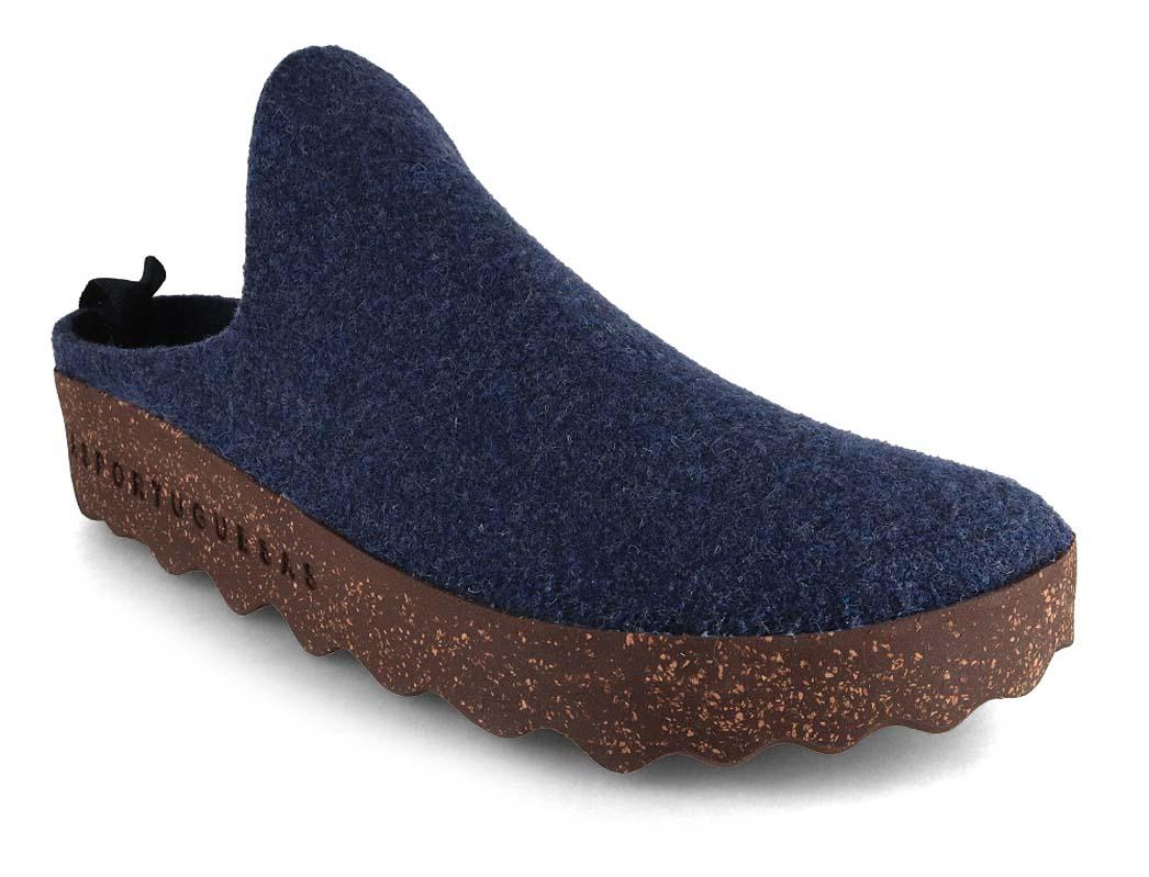 ASPORTUGUESAS Come Herren Filz Pantoffeln, blue