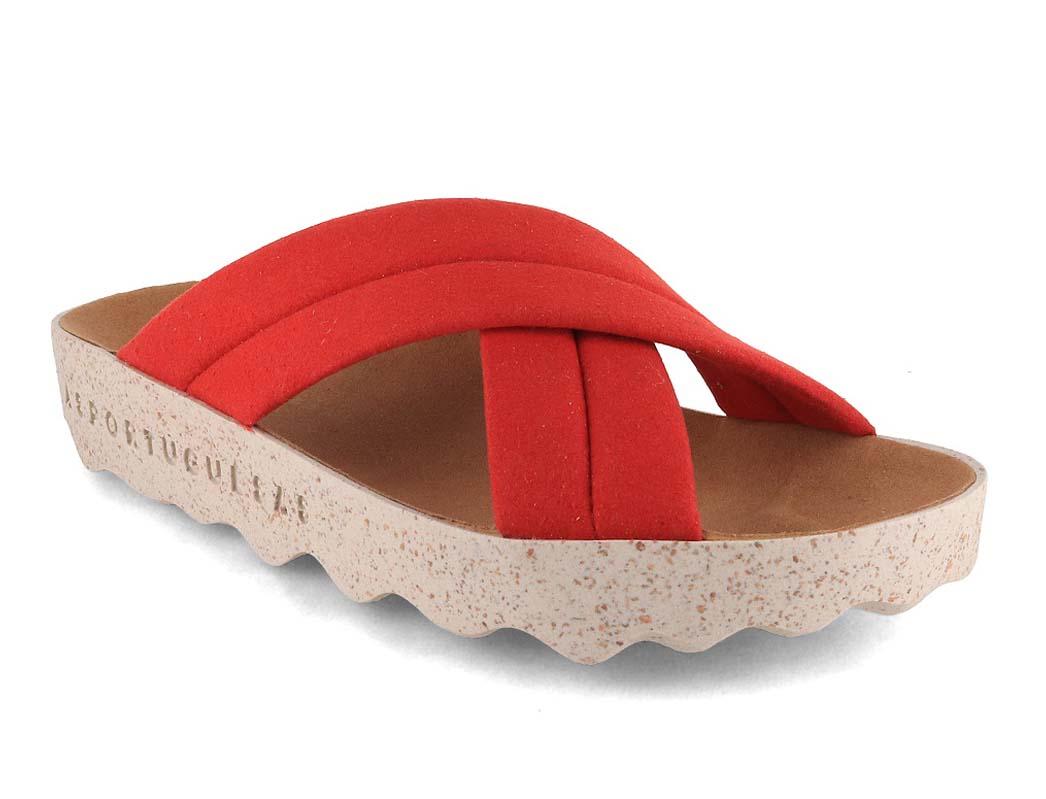 ASPORTUGUESAS Curr Damen Kreuzsandale, ruby