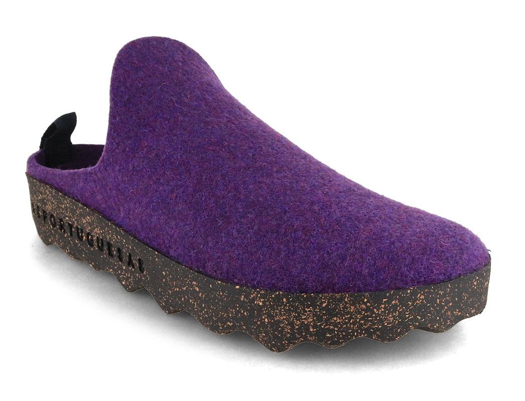 ASPORTUGUESAS Damen Filz Clog Come, dk. purple