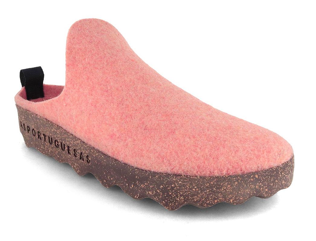ASPORTUGUESAS Damen Filz Clog Come, salmon