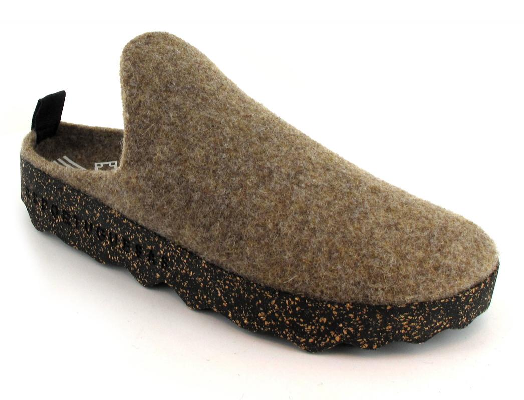 ASPORTUGUESAS Damen Herren Filz Clog Come, taupe
