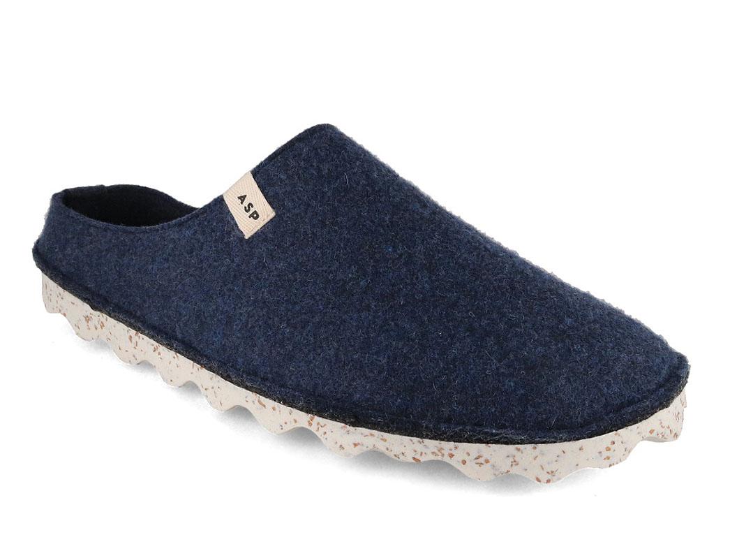 ASPORTUGUESAS Natura Filz Pantoffeln, blue