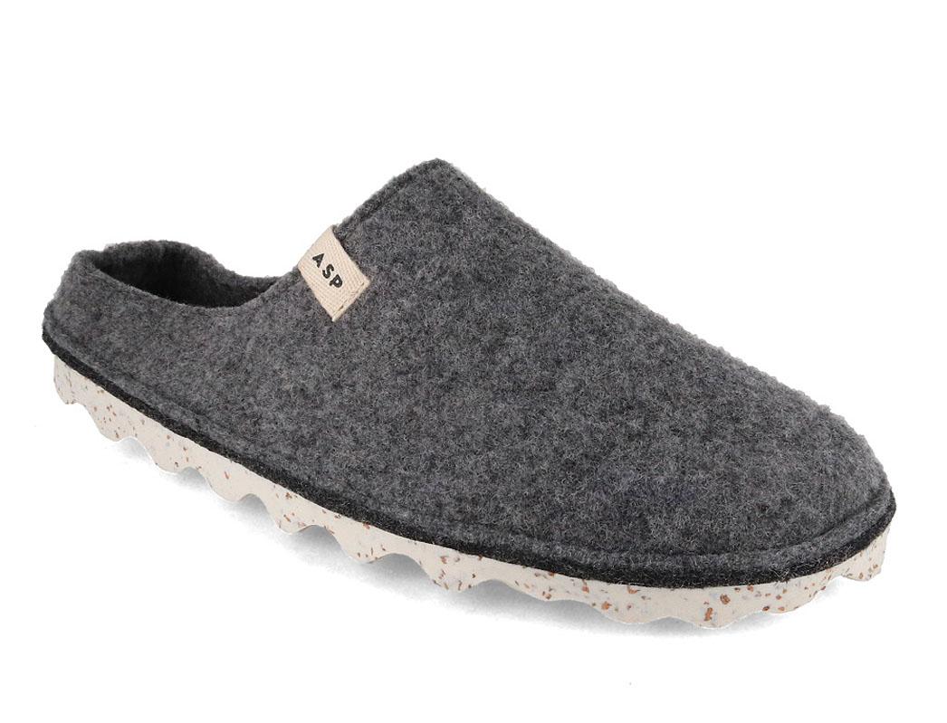 ASPORTUGUESAS Natura Filz Pantoffeln, concrete