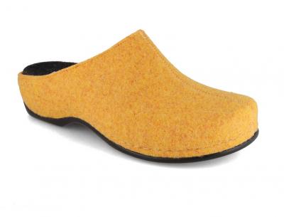 Berkemann BERKOFLEX Damen Filz Pantoffel Florina, curry