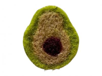 Filzsticker Avocado einzeln handgefilzt, gr�n
