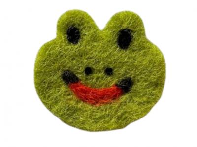 Filzsticker Frosch einzeln handgefilzt, gr�n