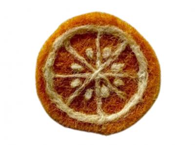 Filzsticker Orange einzeln handgefilzt, orange