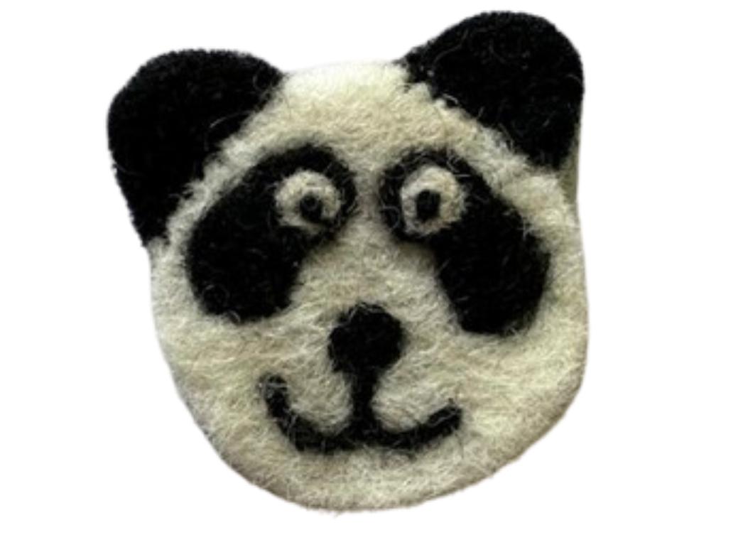 Filzsticker Panda einzeln handgefilzt, wei�
