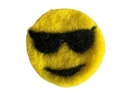 Filzsticker Smiley Sonnenbrille im Set