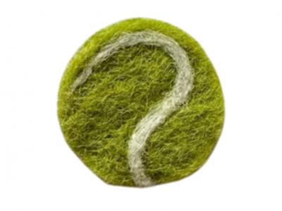 Filzsticker Tennisball im Set mit Filznadel und Holzgri