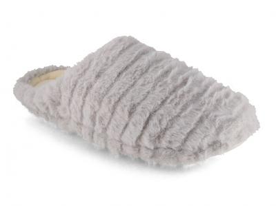 Fluffys Veluna Damen Pantoffeln, hellgrau