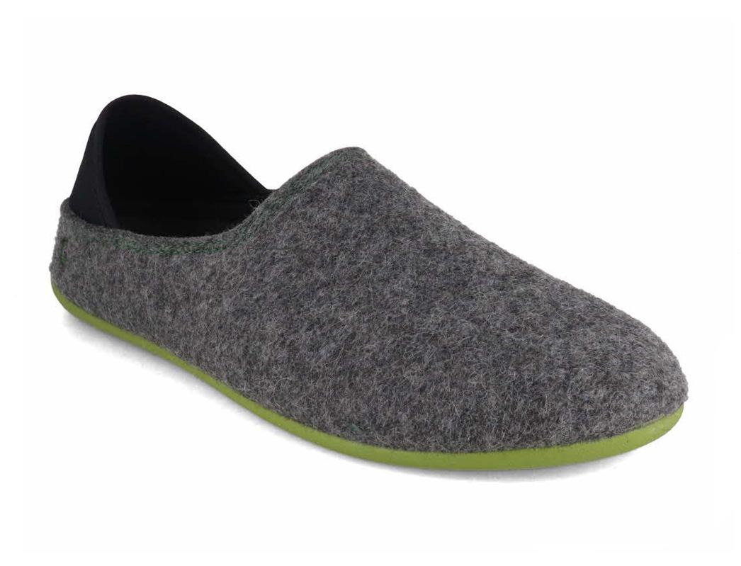 Gottstein Damen Herren Wool Slip-on, anthrazith green