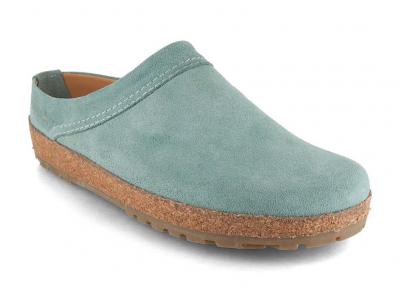 HAFLINGER Bio Malm� Damen Leder Clogs, mint