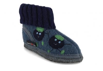 HAFLINGER Blaubeere Kinderh�ttenschuhe, taubenblau