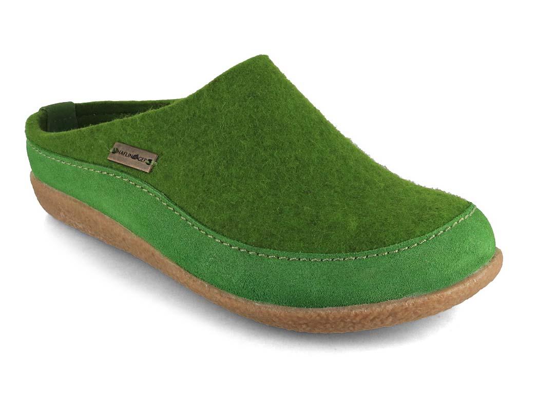 HAFLINGER Blizzard Skane Filz Hausschuhe, grasgr�n