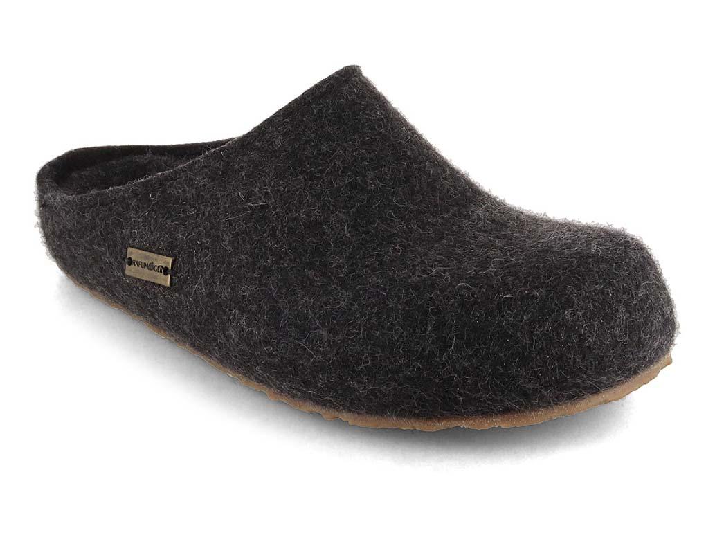 HAFLINGER Damen Herren Filz Clog Grizzly Michel, graphit