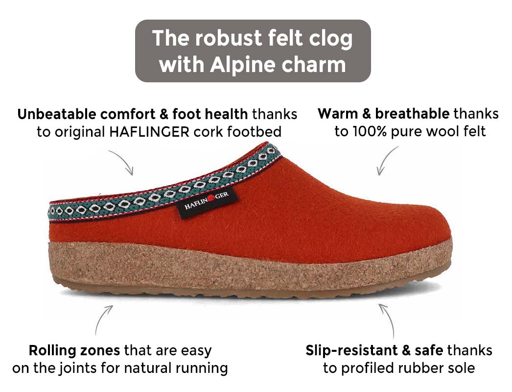Haflinger Pantofole - red/rosso