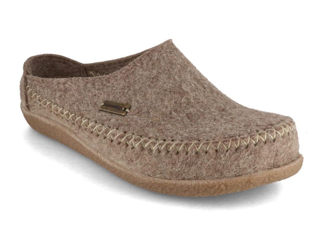 HAFLINGER Damen Herren Pantoffel Blizzard Credo, torf