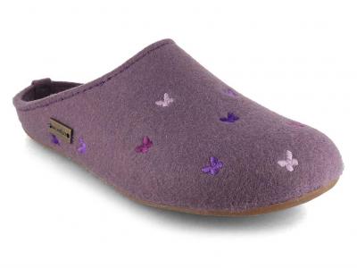 HAFLINGER Everest Farfalline Damen Pantoffeln,aubergine
