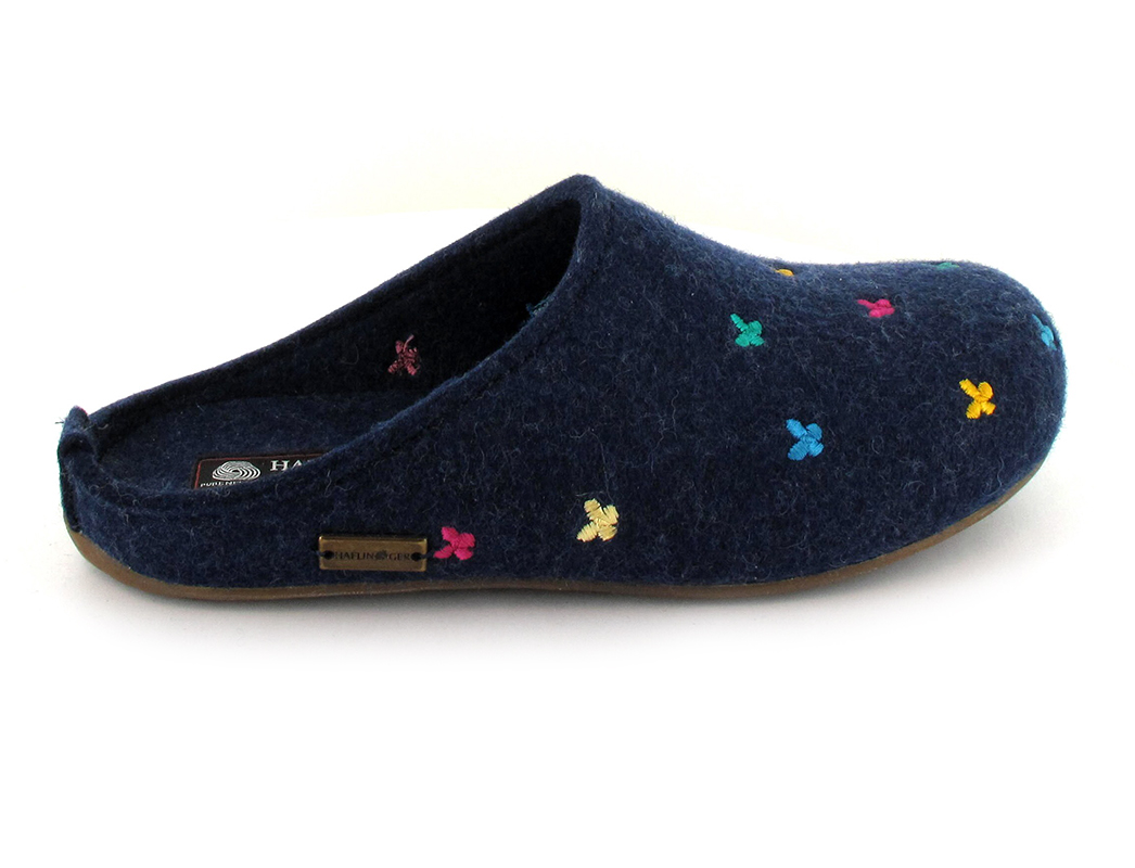 Haflinger pantoffels dames Everest Farfalline 484014, grootte:40, kleur:Paars