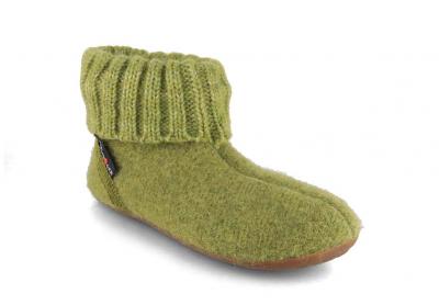 HAFLINGER Everest Karlo Kinder H�ttenschuhe, almgr�n
