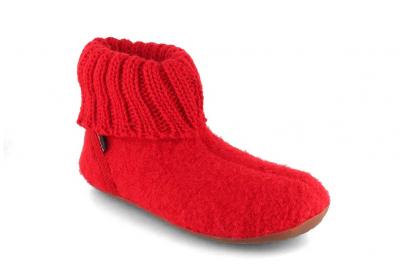 HAFLINGER Everest Karlo Kinder H�ttenschuhe, rubin