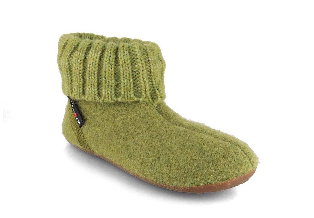 HAFLINGER Everest Karlo Kinder H�ttenschuhe, almgr�n
