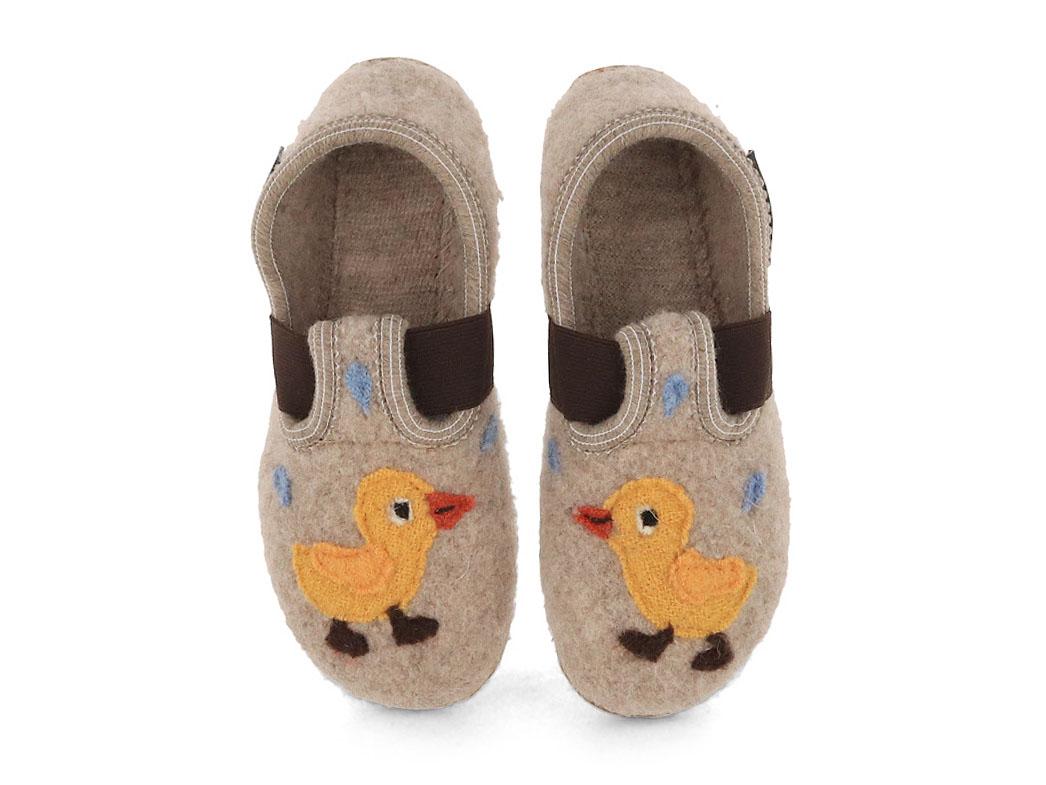 HAFLINGER Everest Quak Quak Kinderslipper, papiermeliert