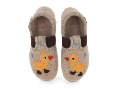 HAFLINGER Everest Quak Quak Kinderslipper, papiermelier