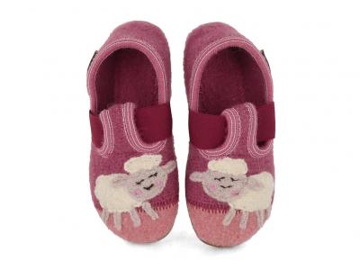 HAFLINGER Everest Schnucki Kinderslipper, heather rose
