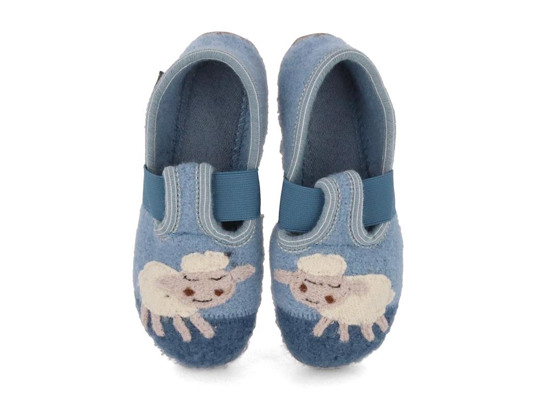 HAFLINGER Everest Schnucki Kinderslipper, nebel