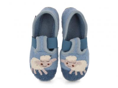 HAFLINGER Everest Schnucki Kinderslipper, nebel