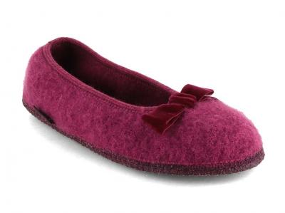 HAFLINGER Fiocco Damen Ballerina, maulbeere
